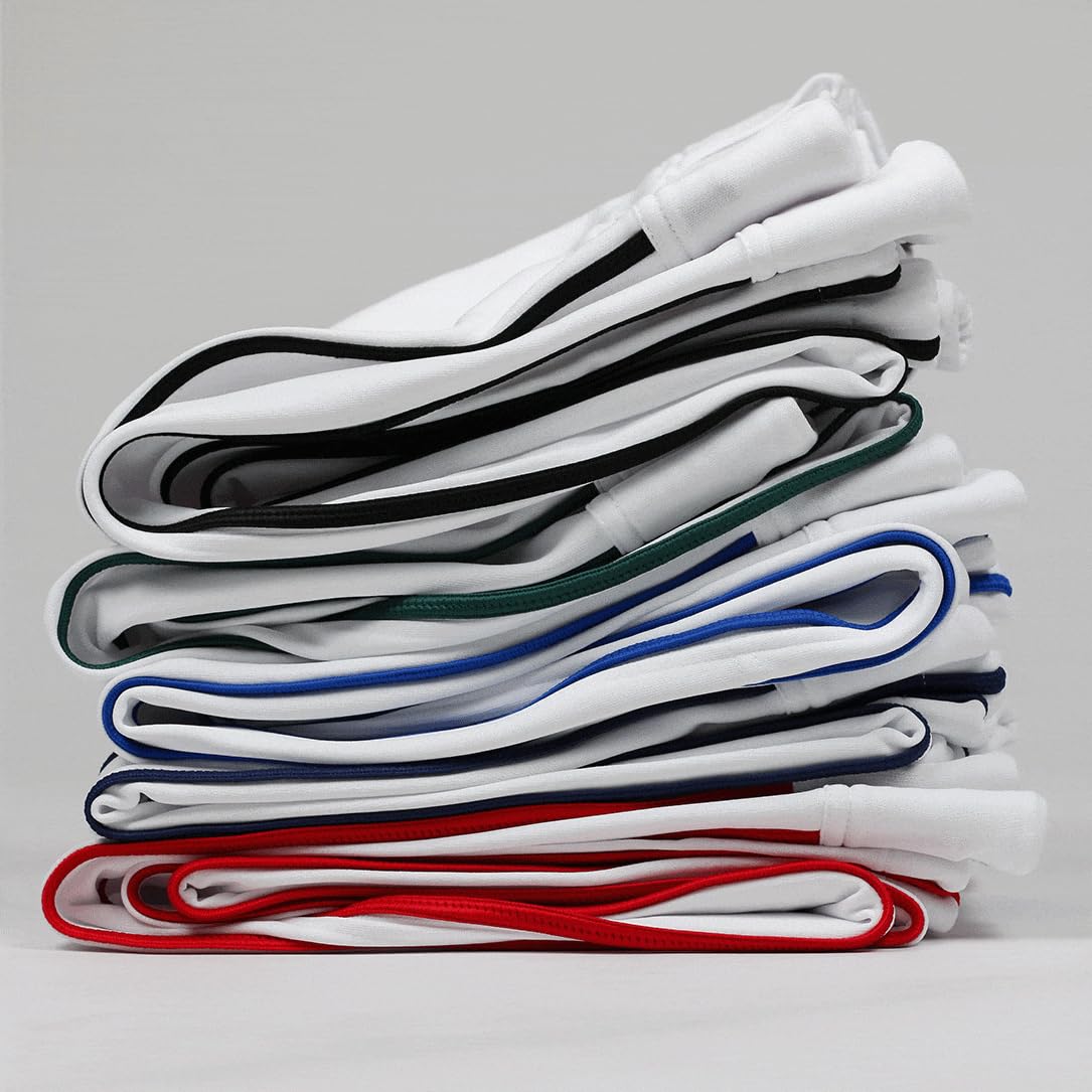 SSK Showcase Collection Flex Bottom Adult Baseball Pants | Adult Sizes Solid & Piped (US, Alpha, X-Large, Regular, Regular, White/Forest)