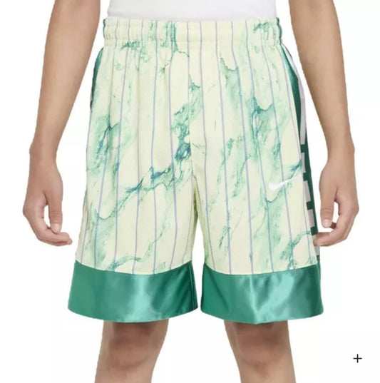 Nike Boys Elite Printed Loose Fit 8" Basketball Shorts (US, Alpha, X-Large, Regular, Green 324)