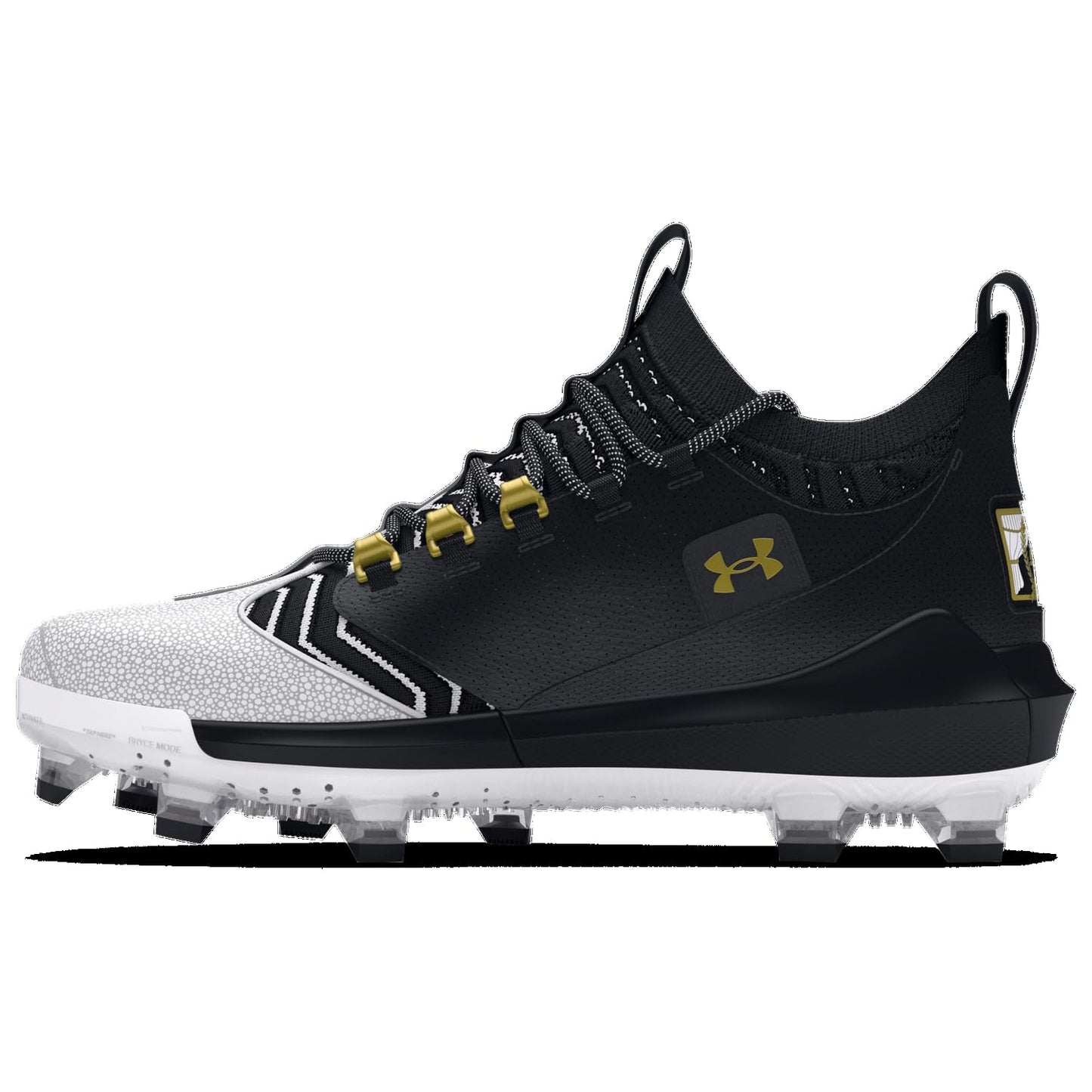 Under Armour Harper 9 Pro TPU - Men's (Black/White/Metallic Gold) Size 10