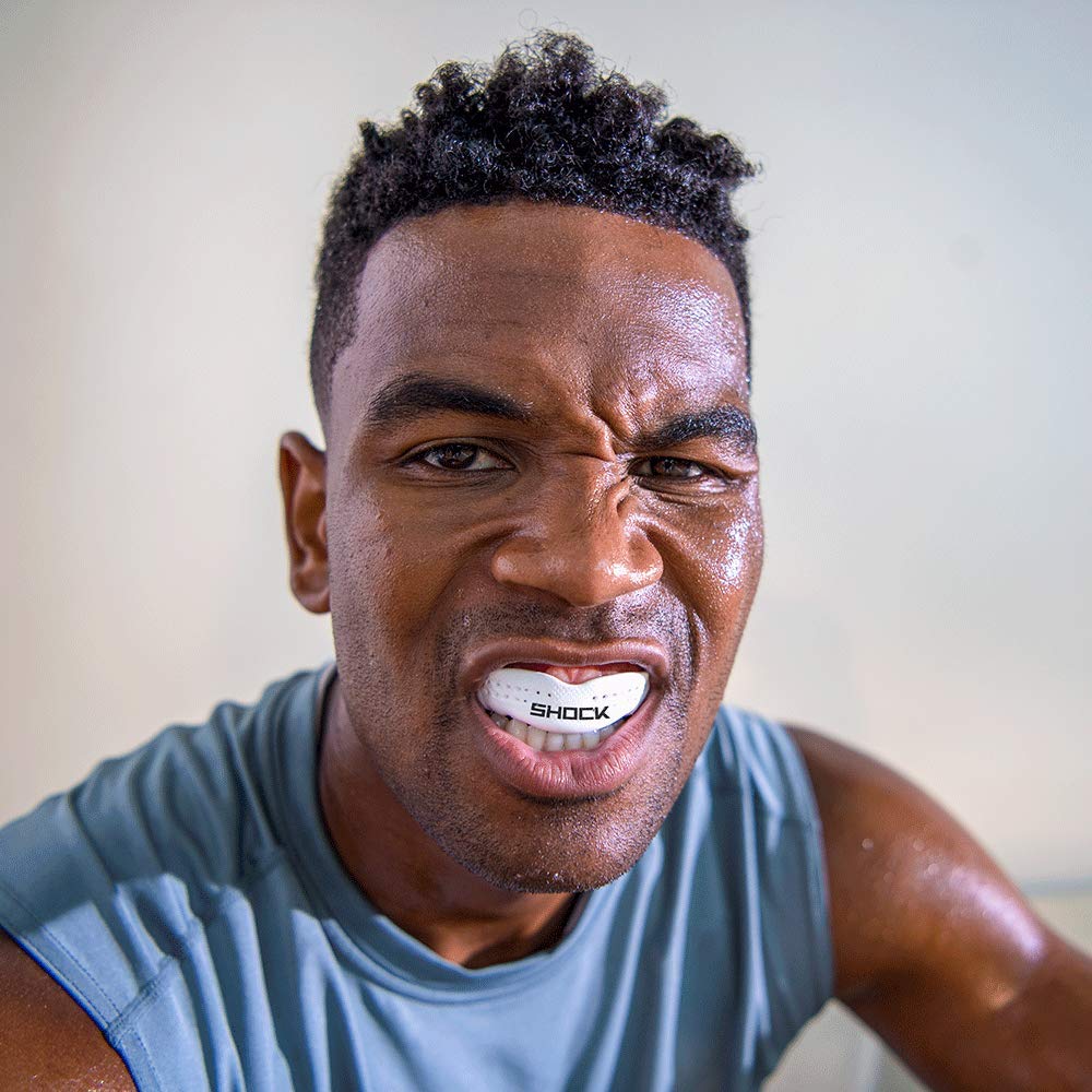 Shock Doctor Mouth Guard - Sports Mouth Guard for Football Mouth Guards, Breathable Low Profile Custom Fit for Basketball, Lacrosse, Hockey & More