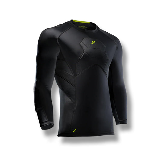 Storelli BodyShield Goalkeeper 3/4 Undershirt, Compression Shirt, Sports Accessories, Goalie Shirt, Turf Protection, Lightweight, UV Resistant, Sweat Wicking, Youth, Extra Large Black