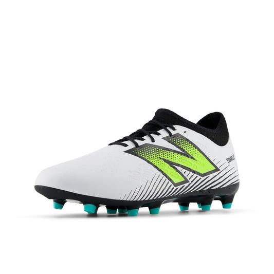 New Balance Unisex Tekela Magique Fg V4+ Soccer Shoe, White/Hi-Lite/Black, 6 US Men