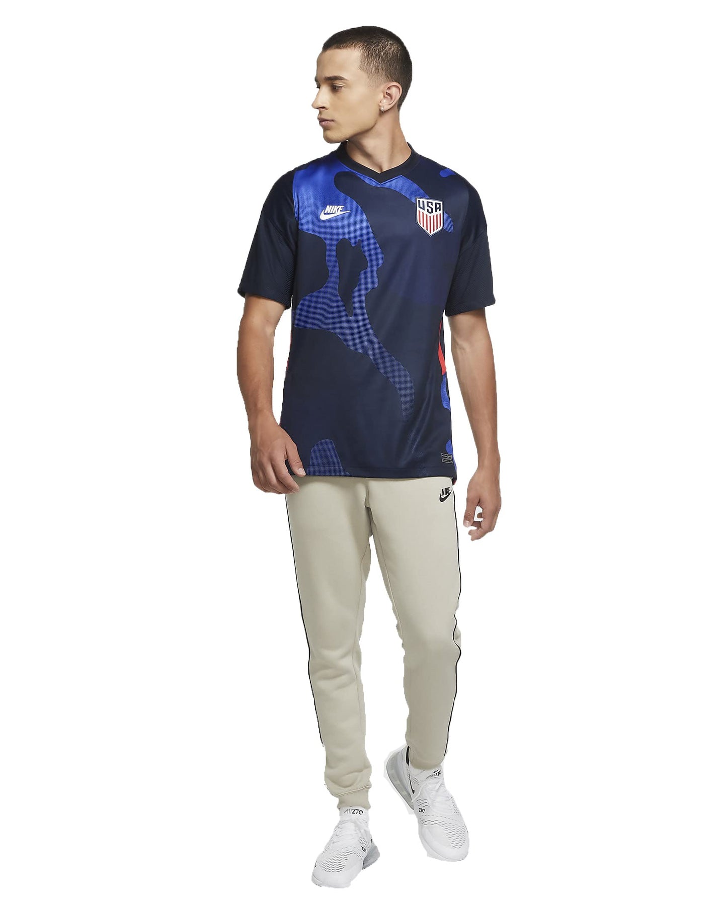 Nike Men's USA Stadium 2020 Away Soccer Jersey (Navy, Small)