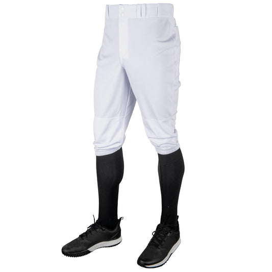 Champro Standard MVP Men's Baseball Knickers, White, Medium