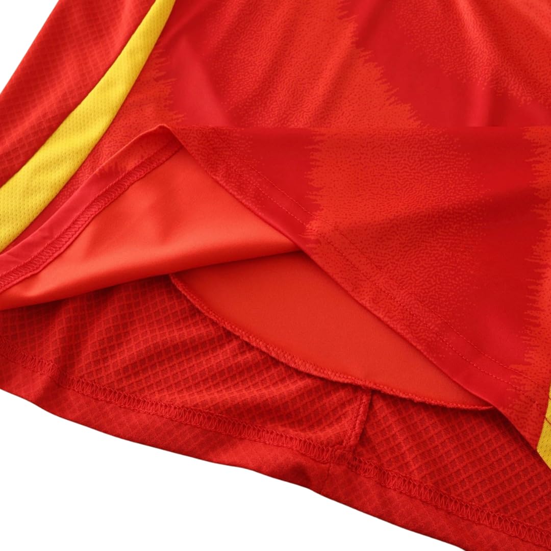 Spain Lamine Yamal Home 2024 Soccer Jersey for Men Fan Version (US, Alpha, Large, Regular, Regular, Home)