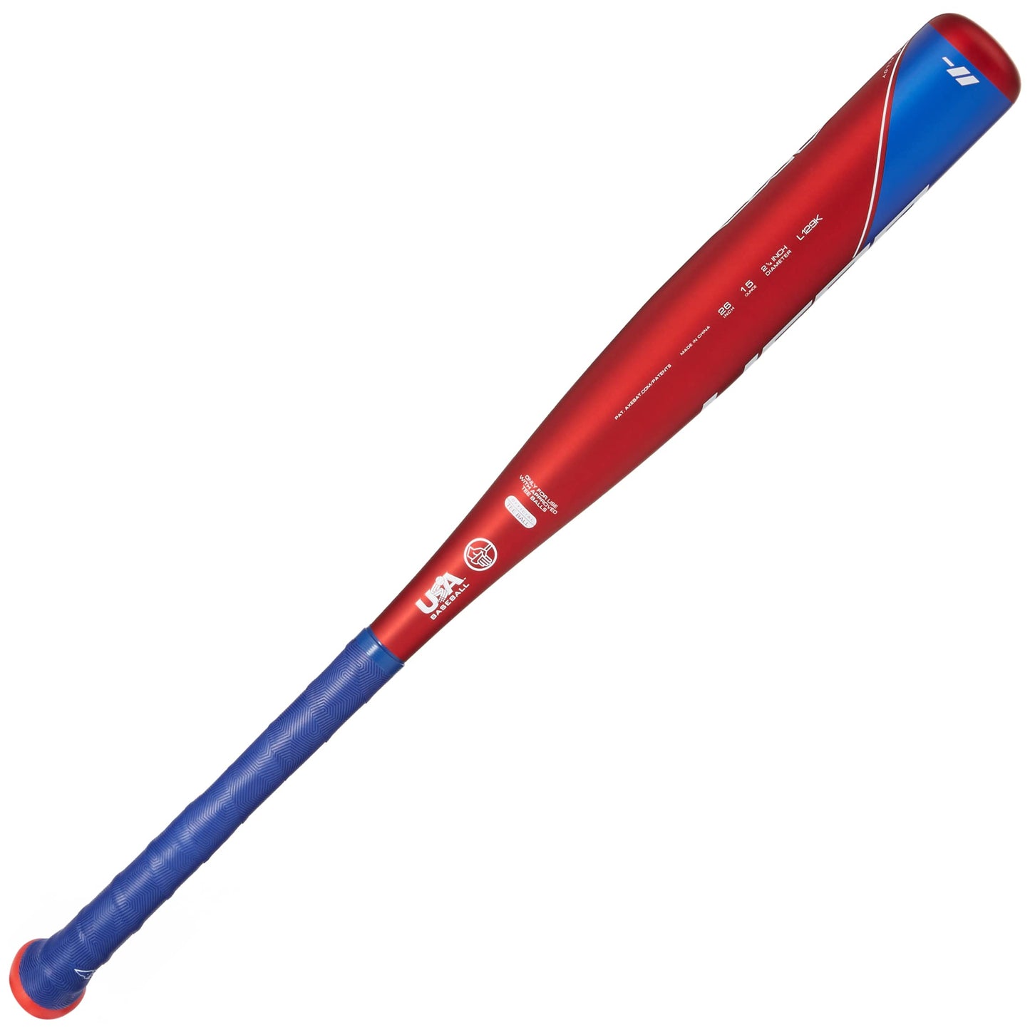 Axe Bat 2023 Hero (-11, 2-1/4") USABat Tee Ball Bat, 1-Piece Alloy, Red/Blue, 24" / 13 oz.