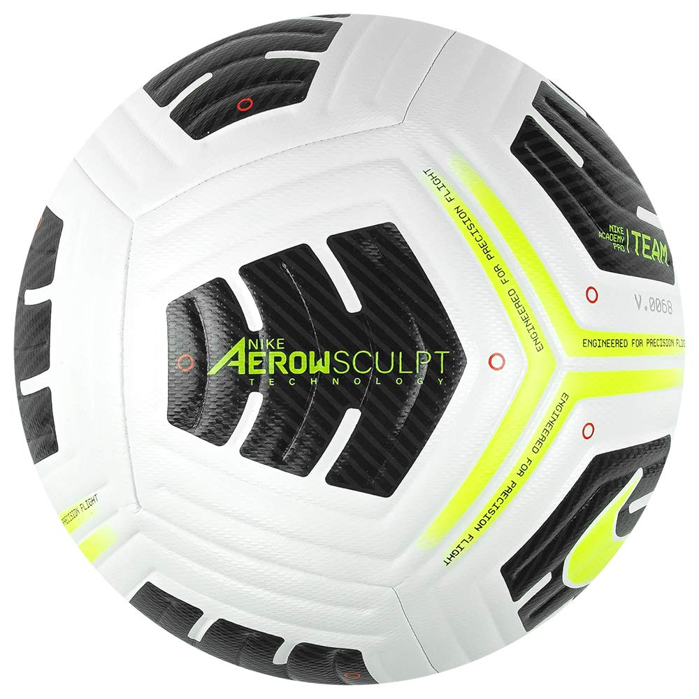 NIKE CU8041-100 Academy Pro Recreational Soccer Ball Unisex White/Black/Volt Size 4
