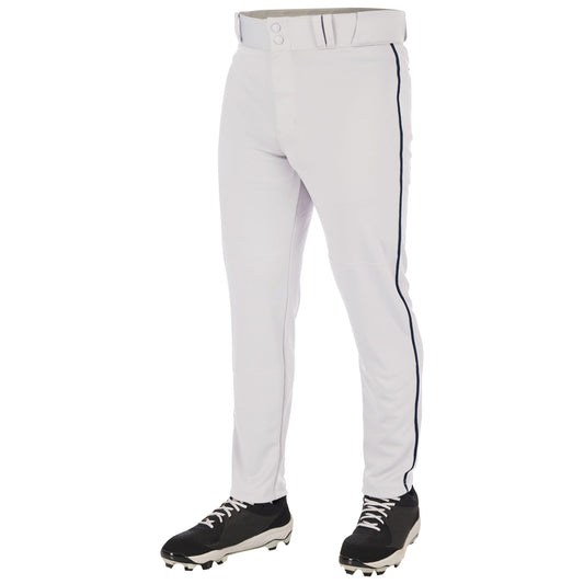 CHAMPRO Standard Triple Crown 2.0 Tapered Bottom Baseball Pants with Braid, White, Navy, 2X-Large