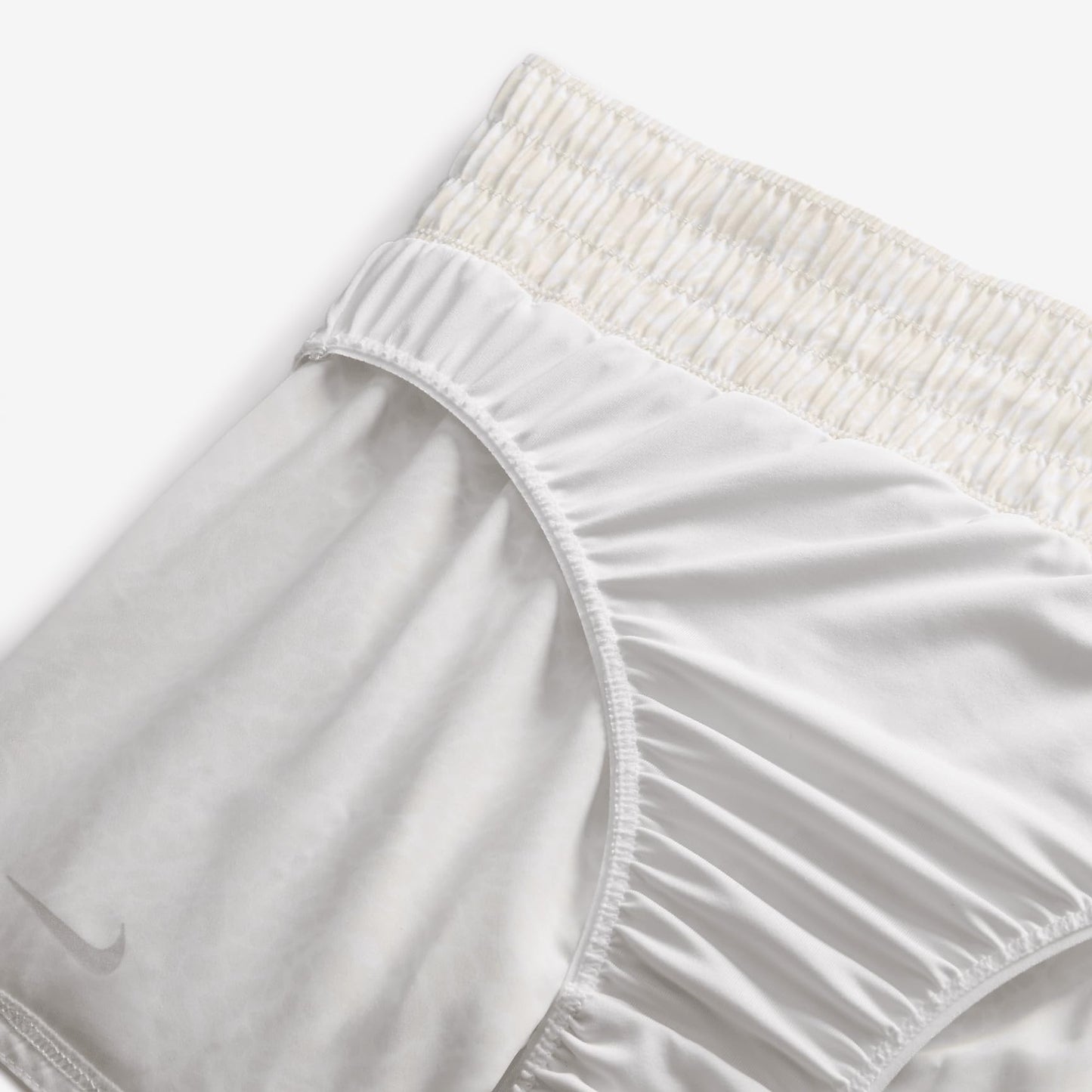 Nike One Women's Dri-FIT Mid-Rise 3" Brief-Lined Shorts (White/Phantom, HF4500-100) Size Small