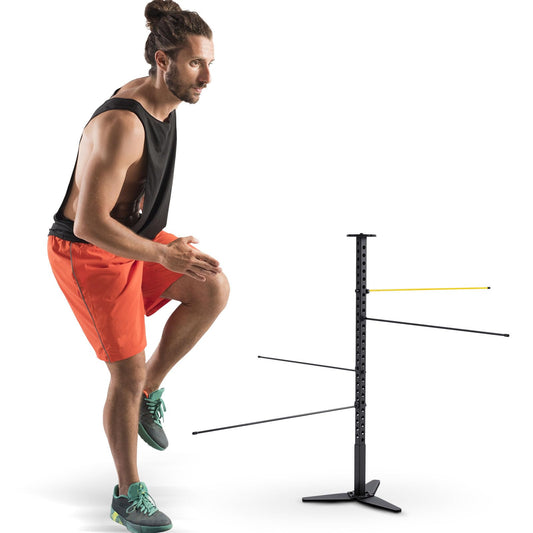VioraWhite Basketball Dribble Trainer Basketball Fitness Training Sticks Adjustable Basketball Dribble Trainer for Indoor Outdoor