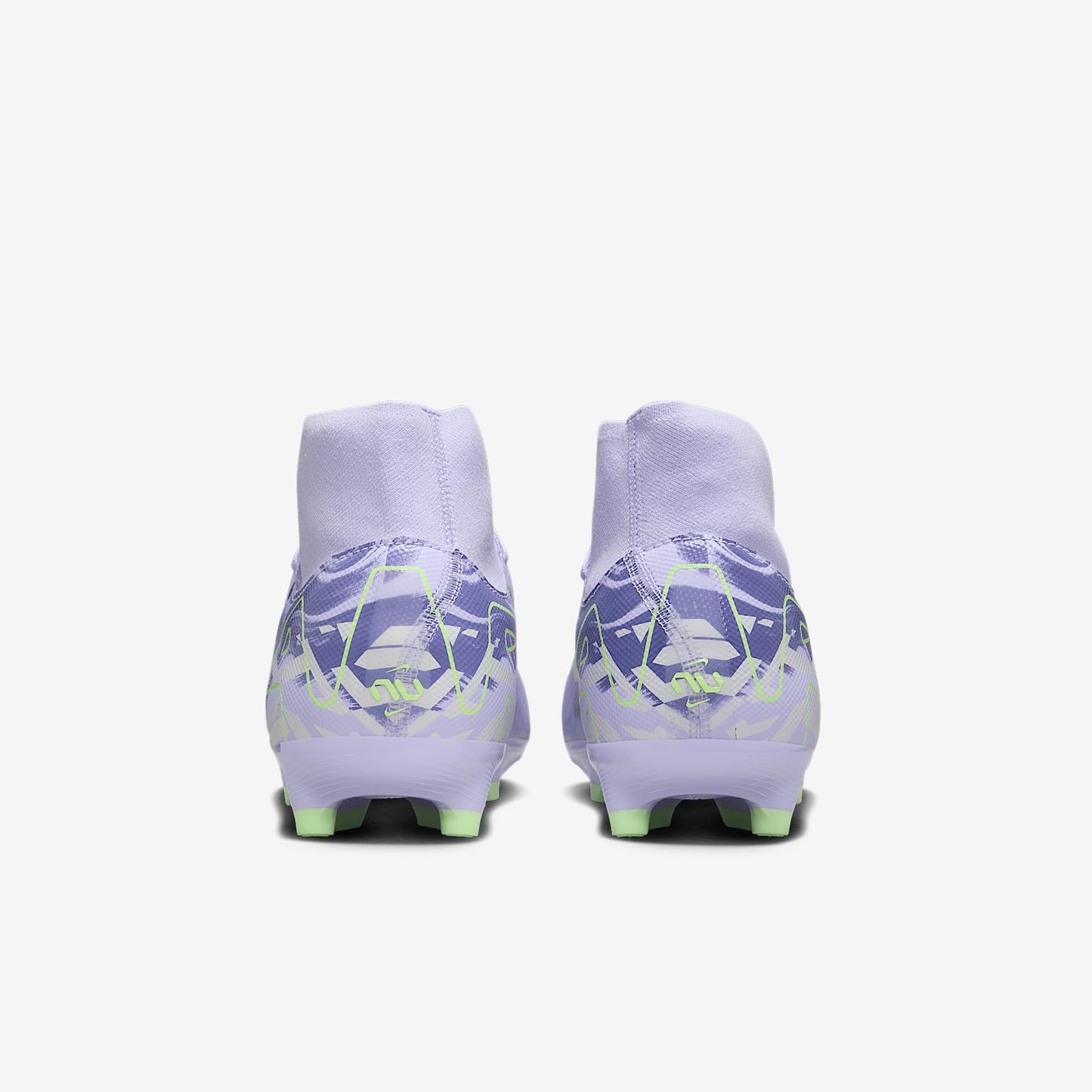 Nike United Mercurial Superfly 10 Academy MG High-Top Soccer Cleats (HF1601-500, Purple Agate/Barely Volt) Size 8.5