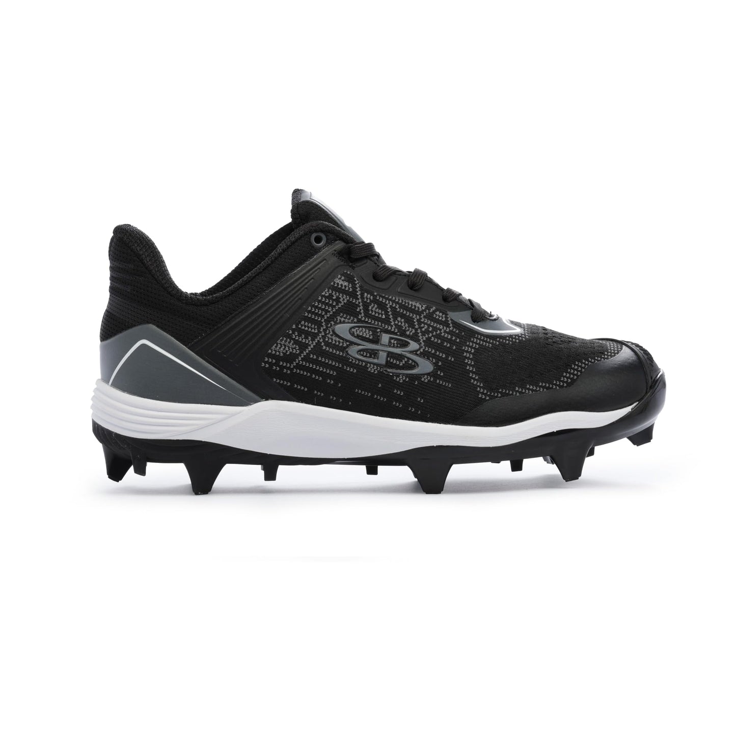 Boombah Viper Pureknit Women's Molded Cleat - Status Pitching Toe Black/Charcoal - Size 9.5