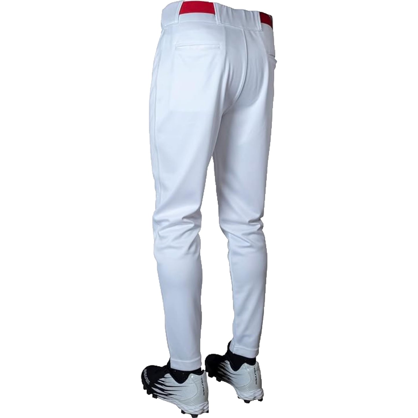 Rawlings Mens, Launch Series Baseball Jogger Fit Adult Sizes Solid & Piped Options Pants, White, Solid, Medium US