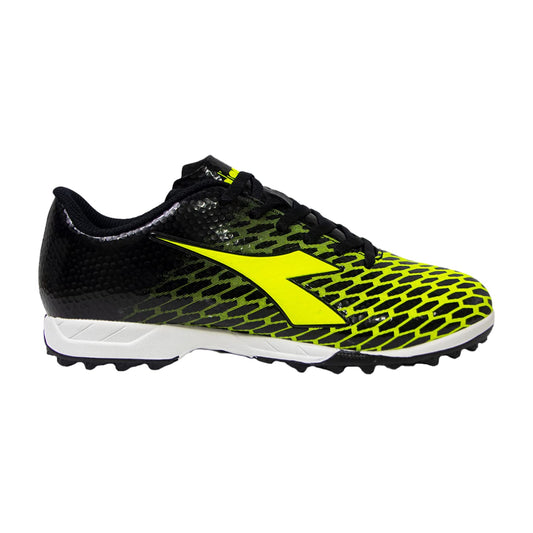 Diadora Cattura Youth Turf Soccer Shoes, Little/Big Kid Sizing (Black/Yellow, US Footwear Size System, Big Kid, Men, Numeric, Medium, 4)