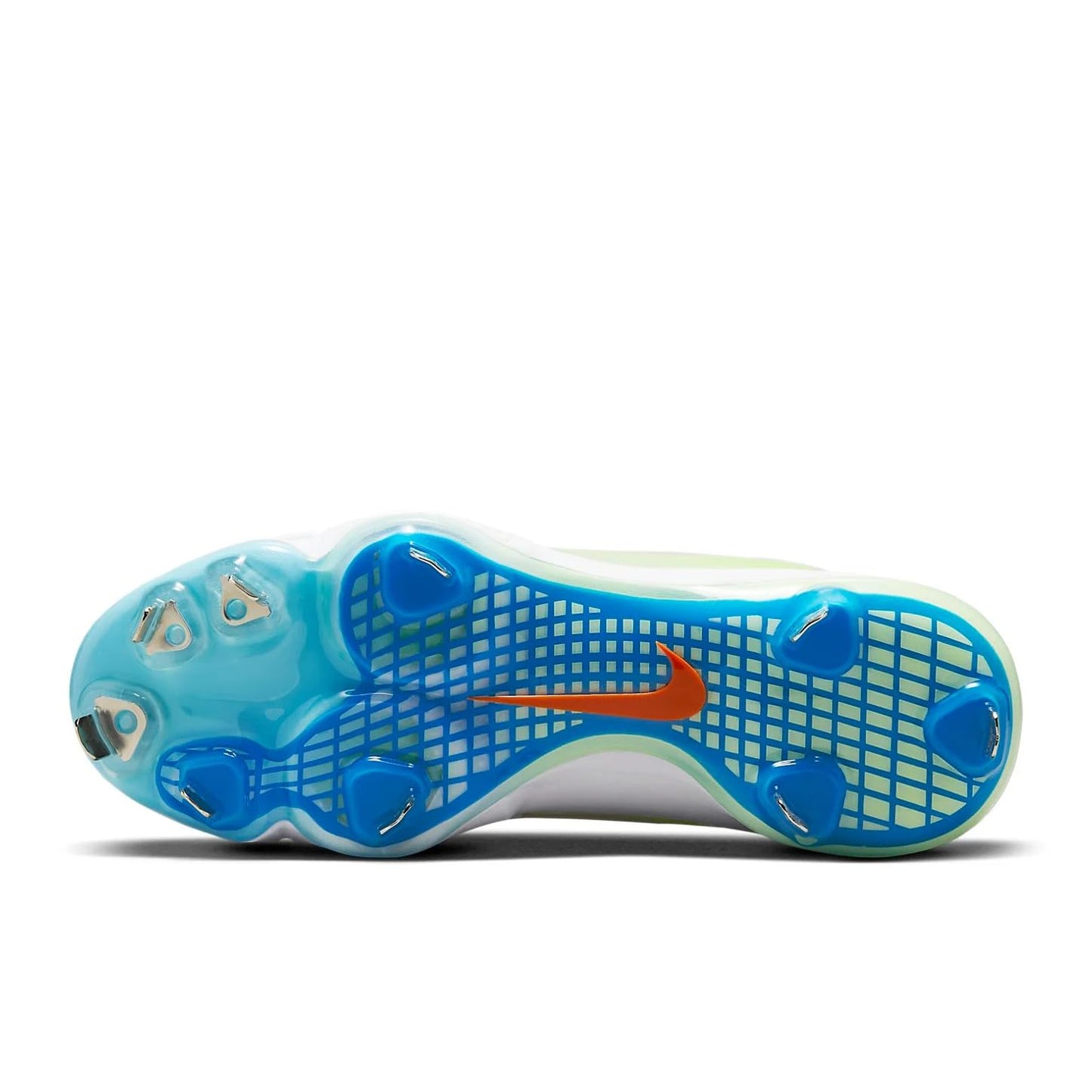 Nike Force Zoom Trout 9 Pro Low Metal Baseball Cleats, 7.5 (White/Barely Volt/Aquarius Blue/Photo Blue, US Footwear Size System, Adult, Men, Numeric, Medium, 7.5)