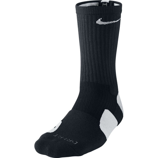 NIKE Men's Elite Basketball Crew Socks - Medium, Black/White