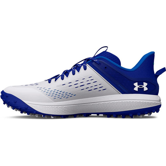 Under Armour Men's Yard Low Turf Baseball Shoe, (401) Royal/White/White, 6.5