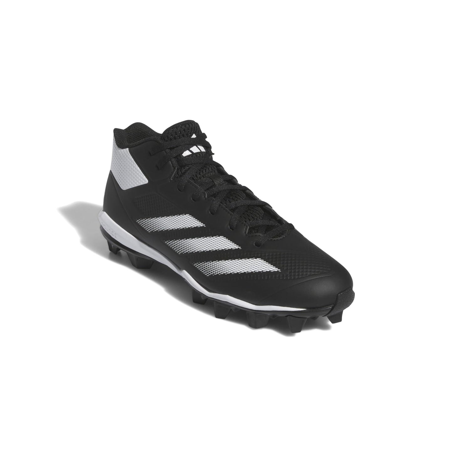 adidas Men's Adizero Impact Molded Baseball Sneaker, Black/White/Black, 9