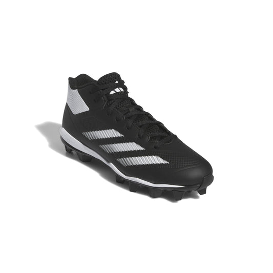 adidas Men's Adizero Impact Molded Baseball Sneaker, Black/White/Black, 9