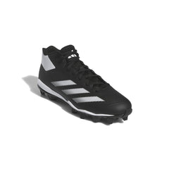 adidas Men's Adizero Impact Molded Baseball Sneaker, Black/White/Black, 9