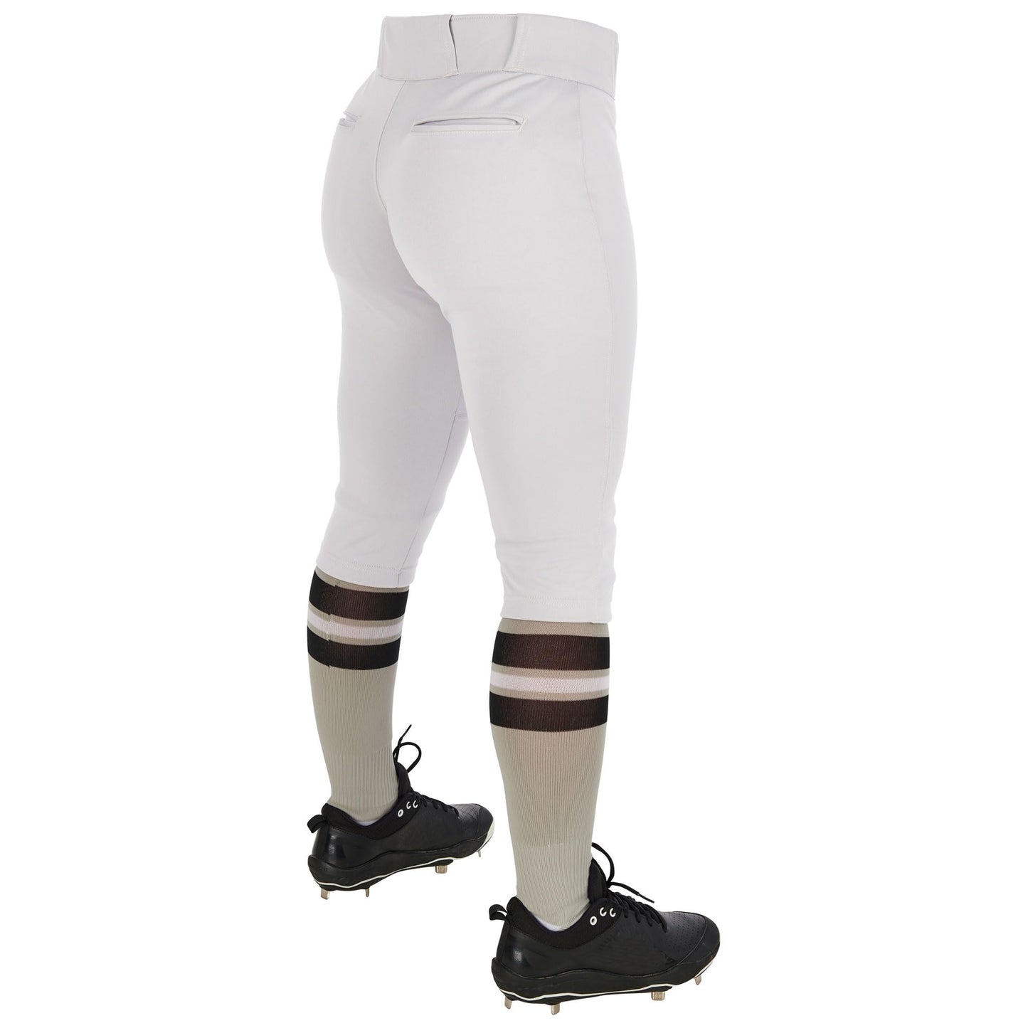 CHAMPRO Women's Standard Knicker Style Low-Rise Softball Pants, White, Small