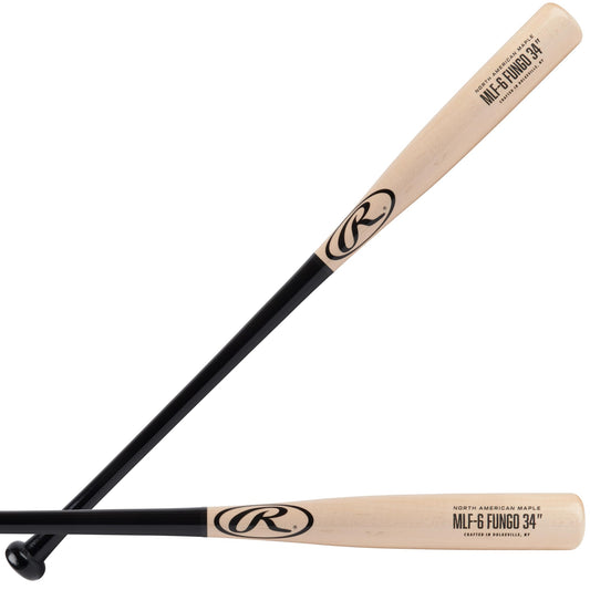 Rawlings | Maple Training FUNGO Bat | Baseball/Softball | 34” | Infield | Black/Natural