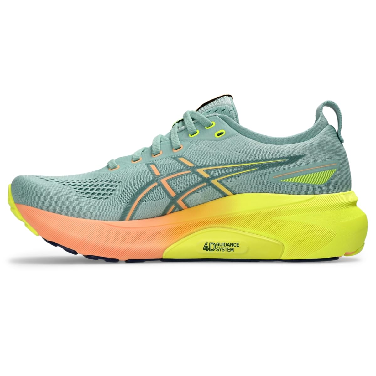 ASICS Men's Gel-Kayano 31 Running Shoes, 10, Light Celadon/Safety Yellow