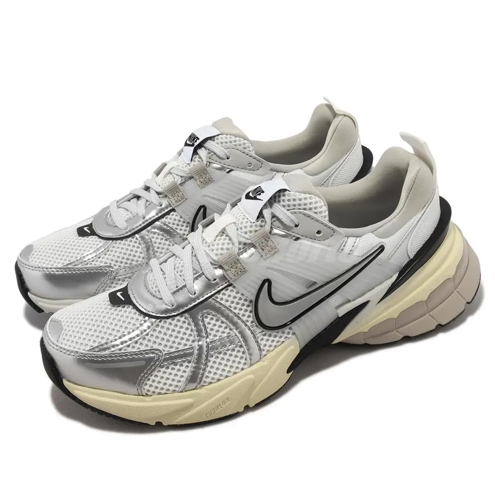 Nike Women's V2K Run Sneaker, Summit White/Metallic Silver, 8