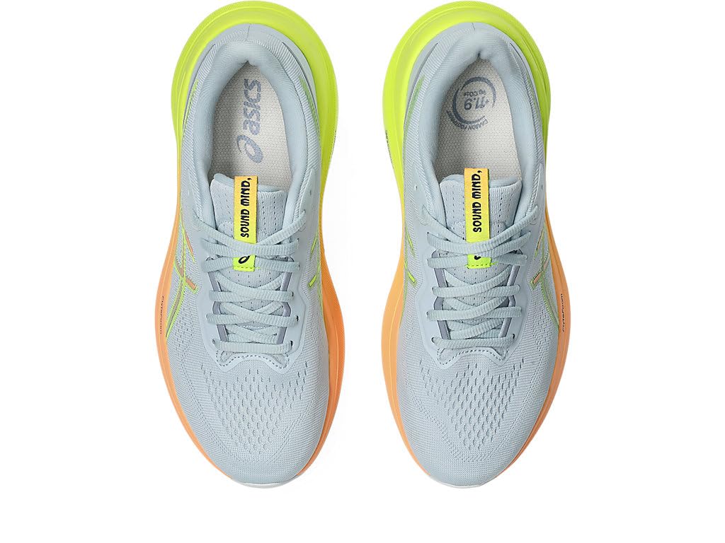 ASICS Women's GT-1000 13 Running Shoes, 9, Cool Grey/Safety Yellow