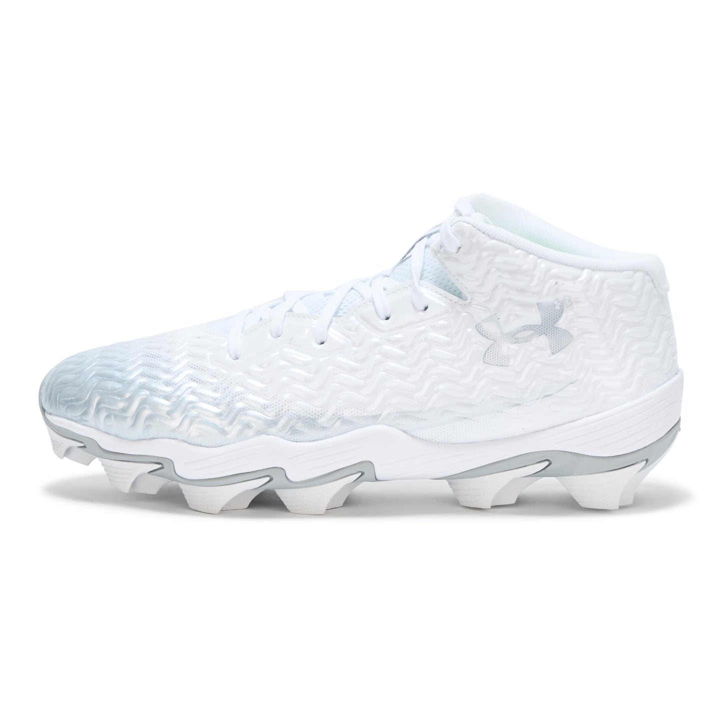 Under Armour Men's Spotlight Hammer RM, (100) White/Metallic Silver/Metallic Silver, 6.5, US