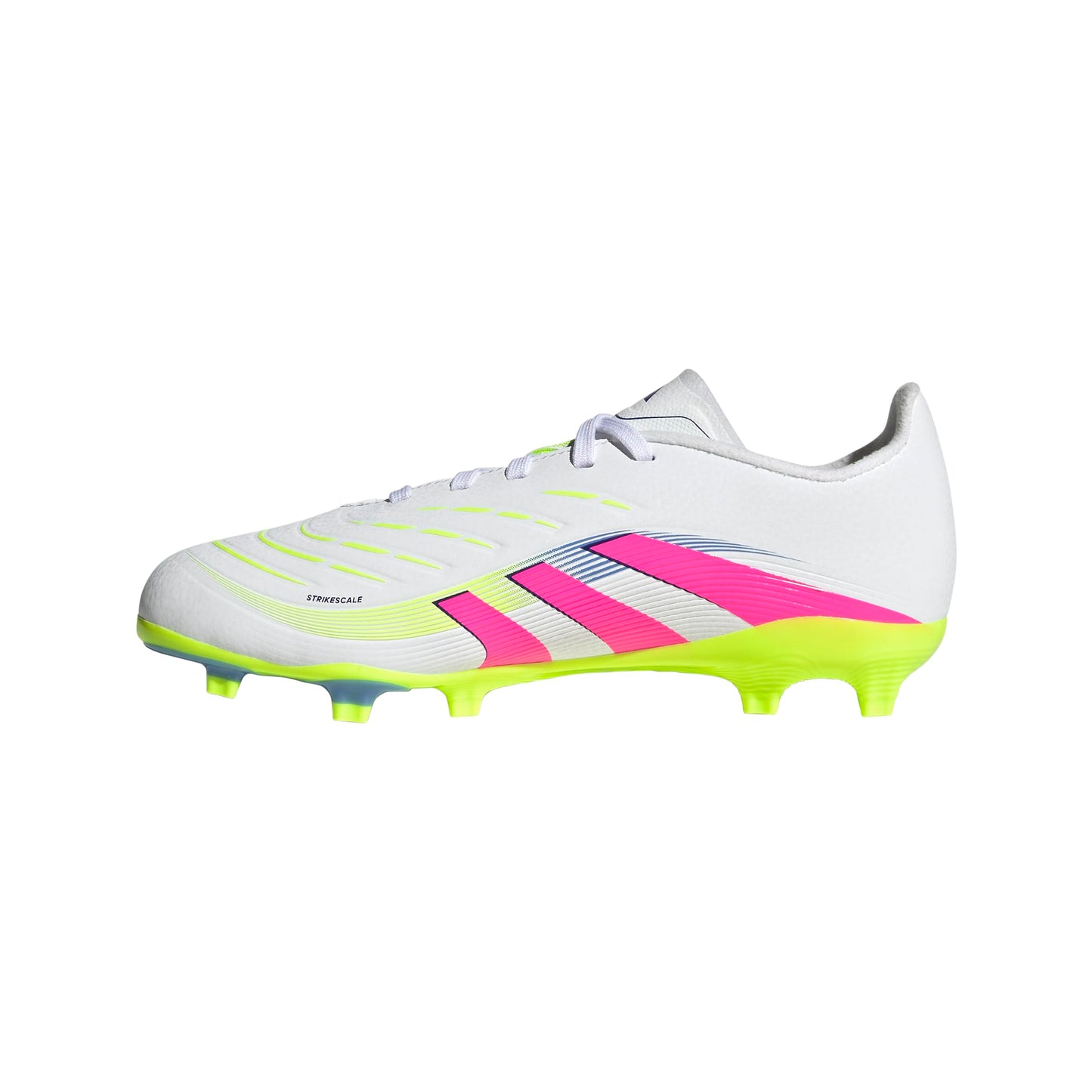 adidas League Predator Firm Multi Ground Soccer Cleats (Little Big Kid) Sneaker, White/Lucid Pink/Lucid Lemon, 13 US Unisex