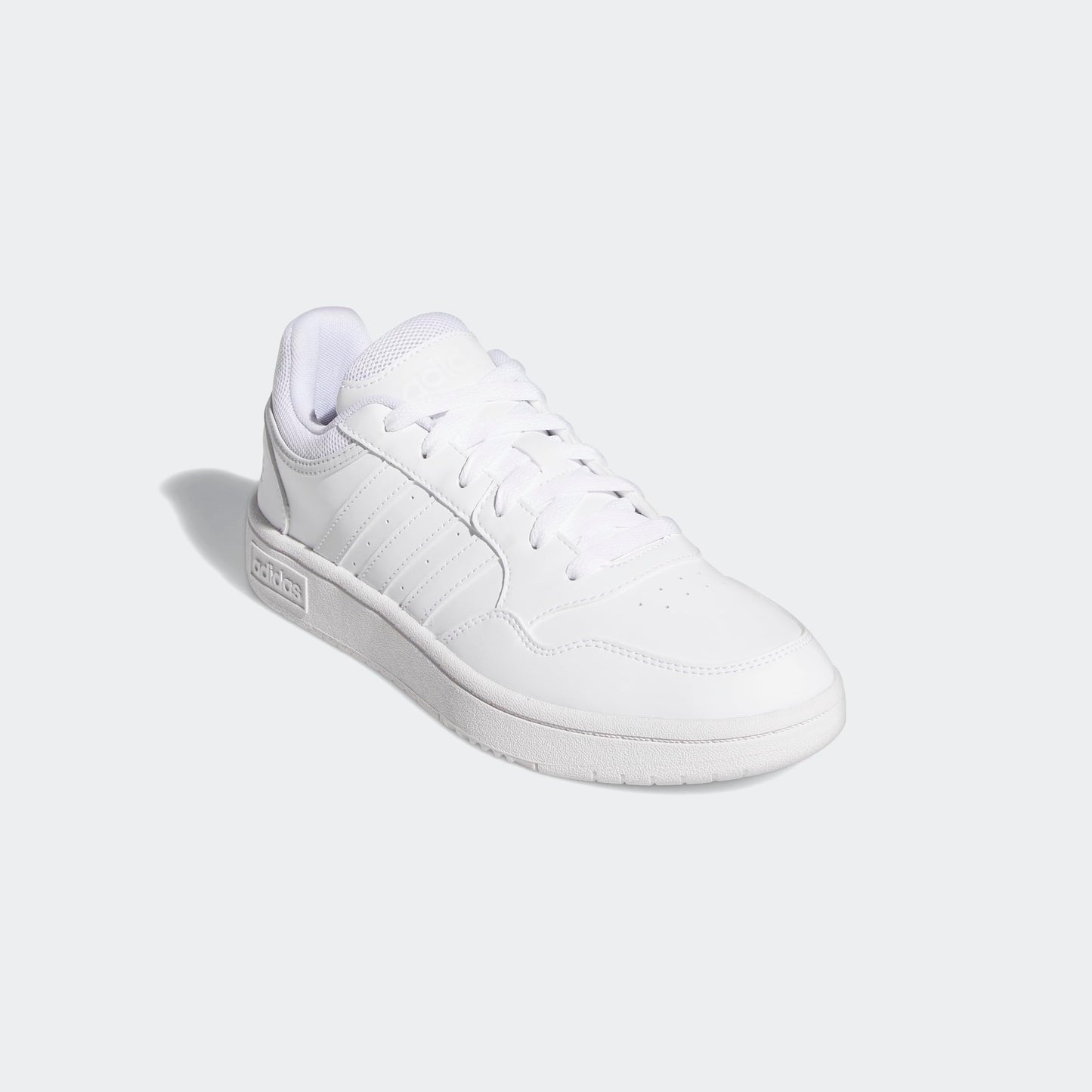adidas Women's Hoops 3.0 Basketball Shoe, White/White/Dash Grey, 7