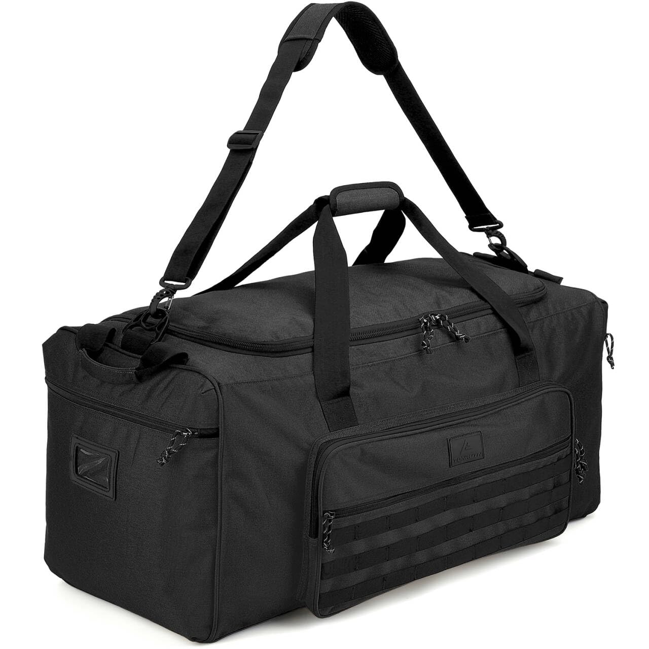 Tonruyn 125L Extra Large Gym Duffle Bag for Men Women with Shoes Compartment Heavy Duty Tactical Sports Duffel Bag Big Football Baseball Basketball Soccer Hockey Team Equipment Bag, Black
