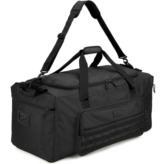 Tonruyn 125L Extra Large Gym Duffle Bag for Men Women with Shoes Compartment Heavy Duty Tactical Sports Duffel Bag Big Football Baseball Basketball Soccer Hockey Team Equipment Bag, Black