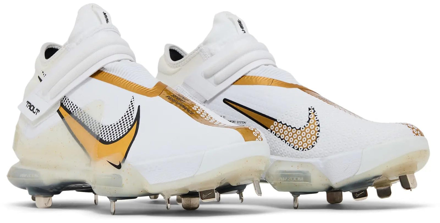 Nike Force Zoom Trout 7 Men's Baseball Cleats 'White Gold' (Cl3134-106) - Size 7.5