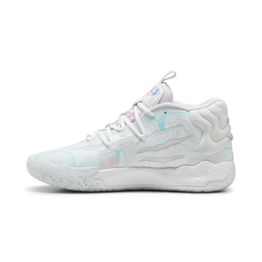 PUMA Mens Mb.03 Iridescent Basketball Sneakers Shoes - Off White - Size 11.5 M