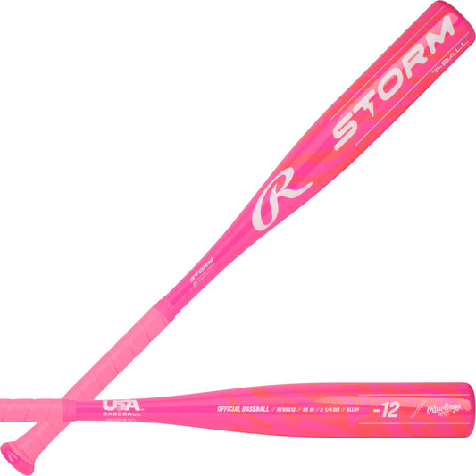 Rawlings | Storm T-Ball Bat | 24-inch | -12 | Pink