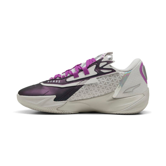 PUMA Men's Scoot Zeros II Basketball Shoes Sneaker, Feather Gray/Wild Berry, 10.5