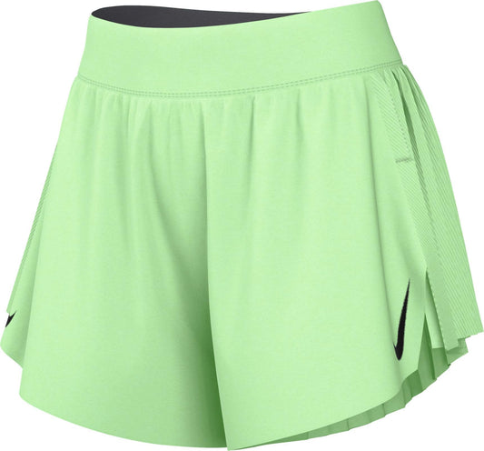 Nike AeroSwift Women's Dri-FIT ADV Mid-Rise Brief-Lined 3" Running Shorts (Vapor Green/Black, FN2328-376) Size X-Large