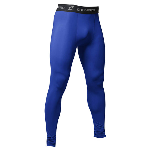 CHAMPRO Polyester/Spandex Compression Tights, Youth Small, Royal