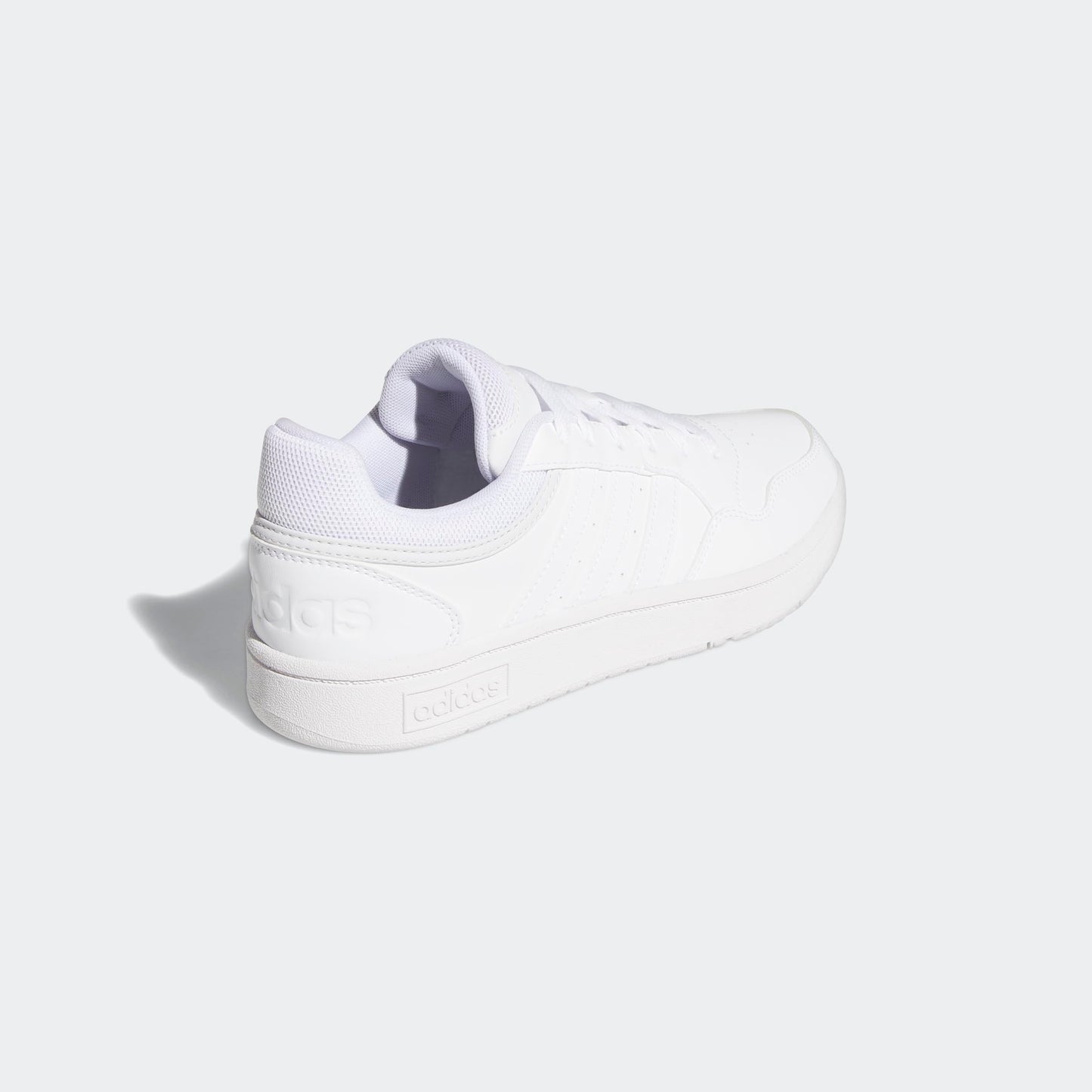 adidas Women's Hoops 3.0 Basketball Shoe, White/White/Dash Grey, 7