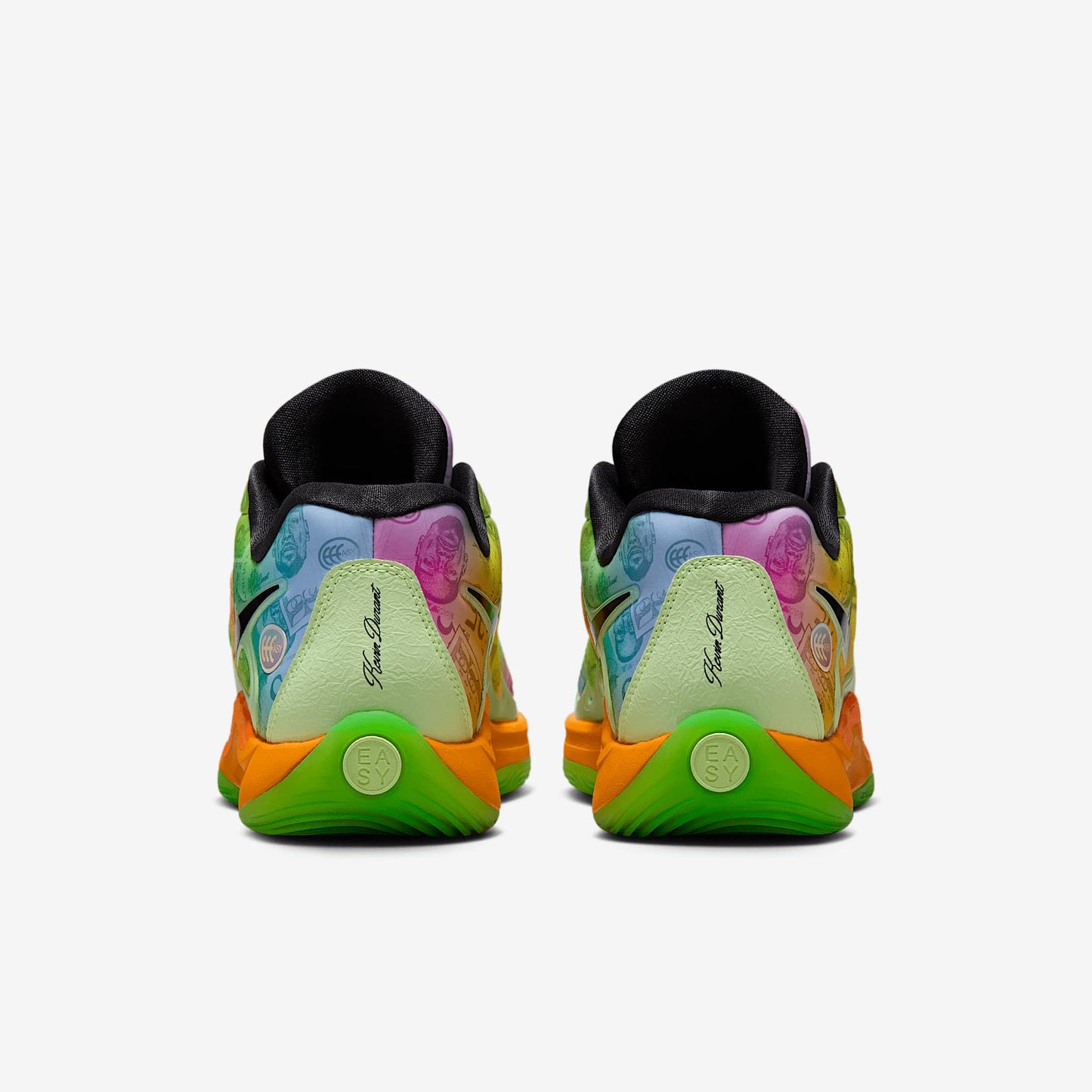 KD17 Basketball Shoes (HF1811-700, Barely Volt/Hyper Pink/Total Orange/Baltic Blue) Size 9