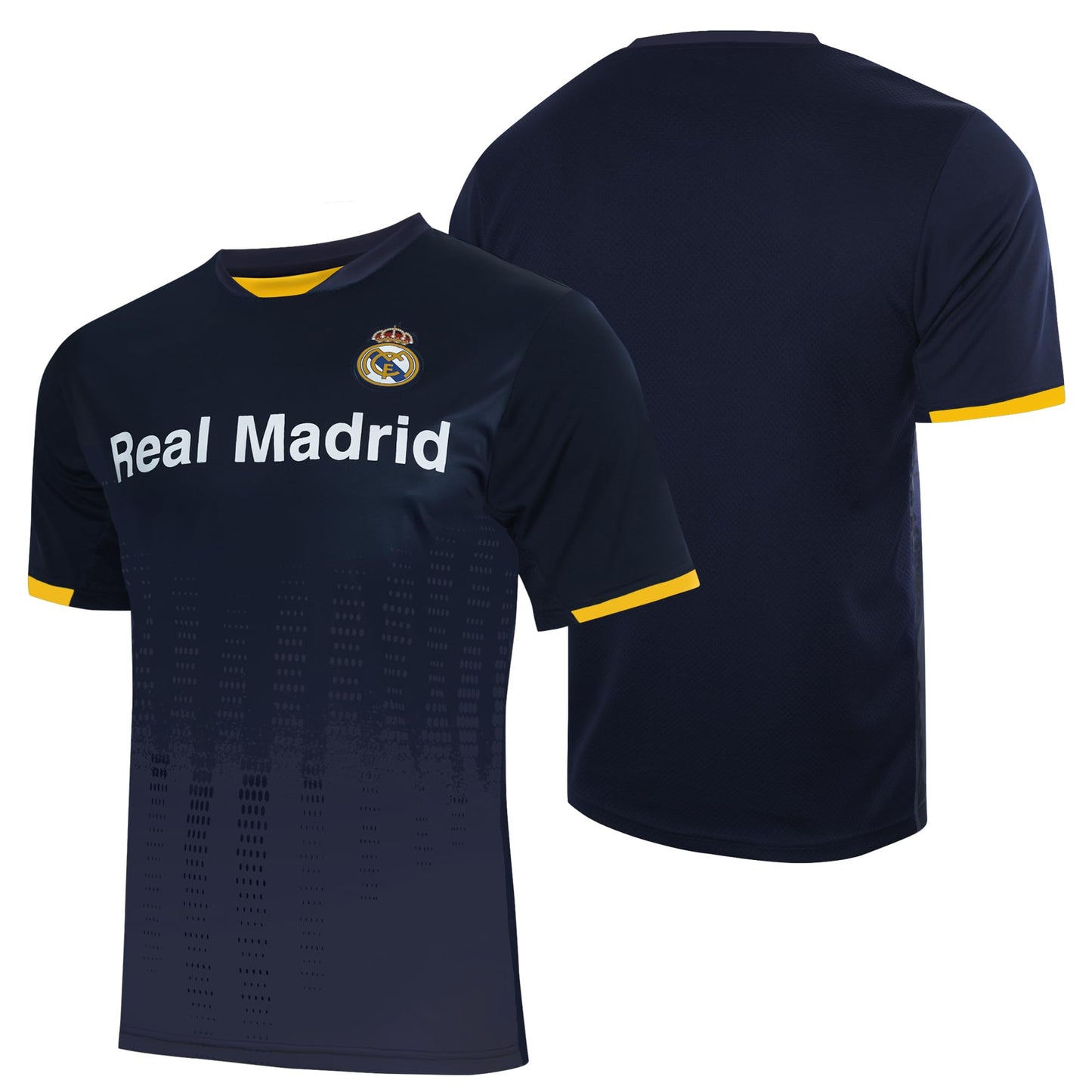Real Madrid Offically Licensed Jersey - Adult Soccer Game Day Jersey Inspired Shirt | Frequency, Navy, Small