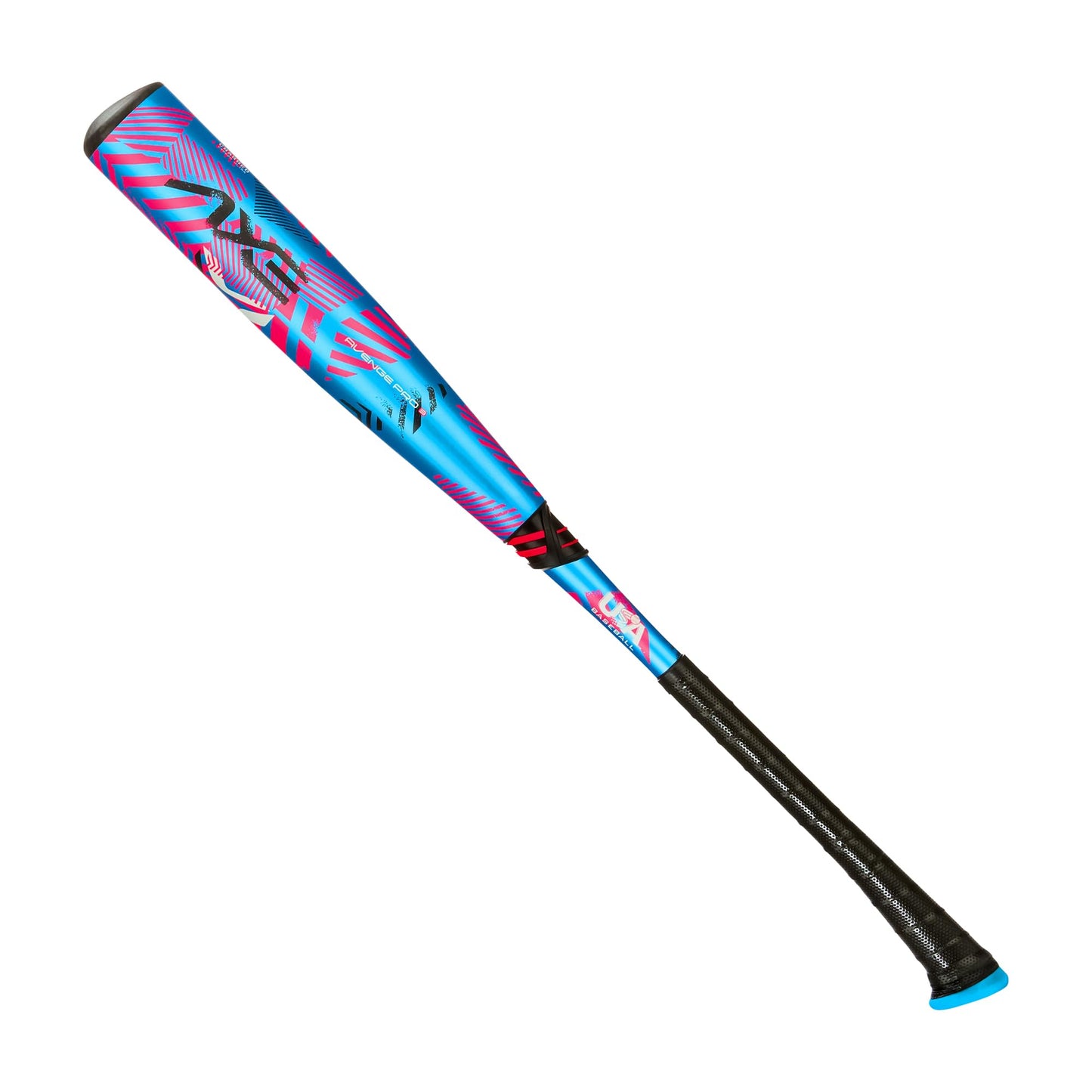 Axe Avenge Pro 3 Composite USA Baseball Bat | Drop -10 | 3-Piece Hybrid | 2 5/8" Barrel | Standard Axe Handle | Light Swinging Large Barrel for Youth Players | Blue/Pink (30")