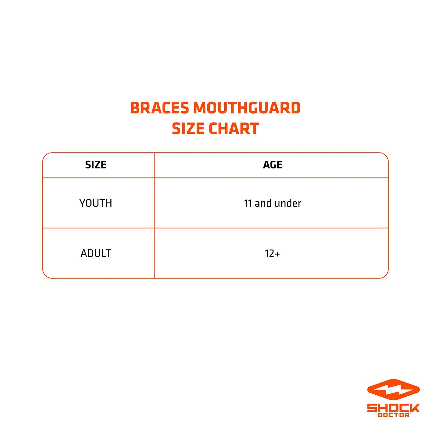 Shock Doctor Orthodontic Mouth Guard for Braces for Sports, Hockey, Lacrosse, Football, Baseball, Braces Mouth Guard, Upper Teeth Protection, Adult & Youth Mouth Guard Sizes