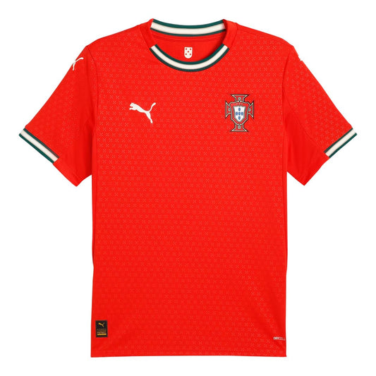 PUMA Men's Soccer 2025 Portugal Home & Away Jersey - RE:Fibre Technology, Comfortable Fit, Official Badge (US, Alpha, Large, Regular, Regular, Home - Red)