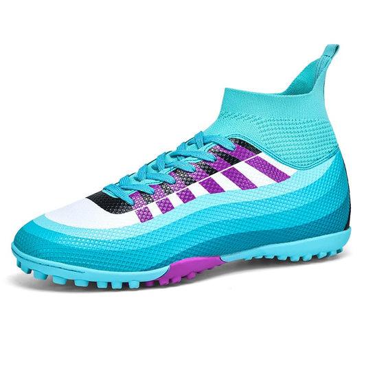 Jacqilane Men's Soccer Cleats Football Shoes High-Tops Non-Slip Spikes Indoor Outdoor Firm Ground Turf Sports Athletic Combat Boots Shoes Size 4.5-12