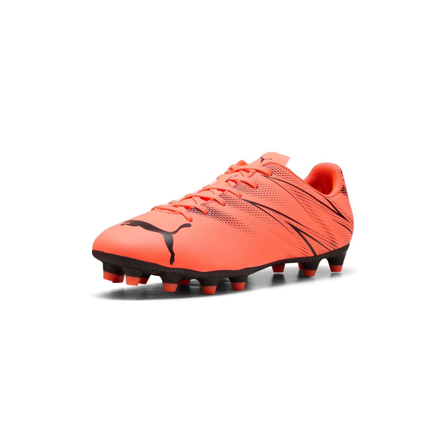 PUMA Men's Attacanto Firm, Artificial Ground Soccer Cleat Sneaker, Glowing Red Black, 9