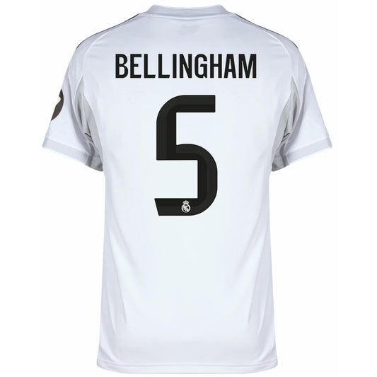 Madrid Bellingham Home Men’s Soccer Jersey Fan Version Short Sleeve Shirt for Game Day, Training, or Casual Wear 2025/26 (US, Alpha, Medium, Regular, Regular, Home)