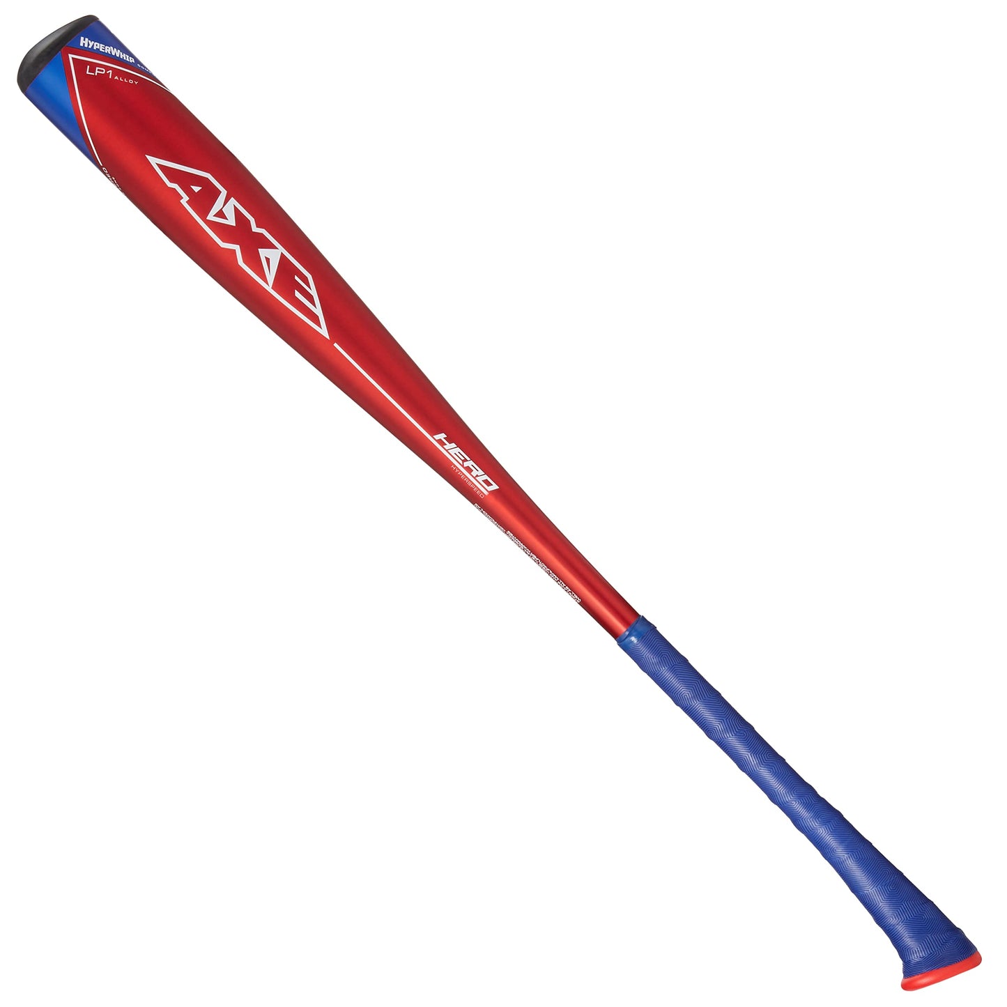Axe Bat 2023 Hero (-12, 2-1/2") USABat Baseball Bat, 1-Piece Alloy, Red/Blue (29" / 17 oz.)